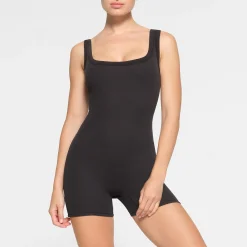 COTTON RIB ONESIE | SOOT