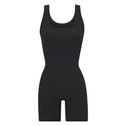 COTTON RIB ONESIE | SOOT