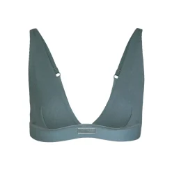 COTTON RIB PLUNGE BRALETTE | KYANITE