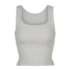 COTTON RIB TANK | LIGHT HEATHER GREY