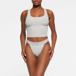 COTTON RIB TANK | LIGHT HEATHER GREY