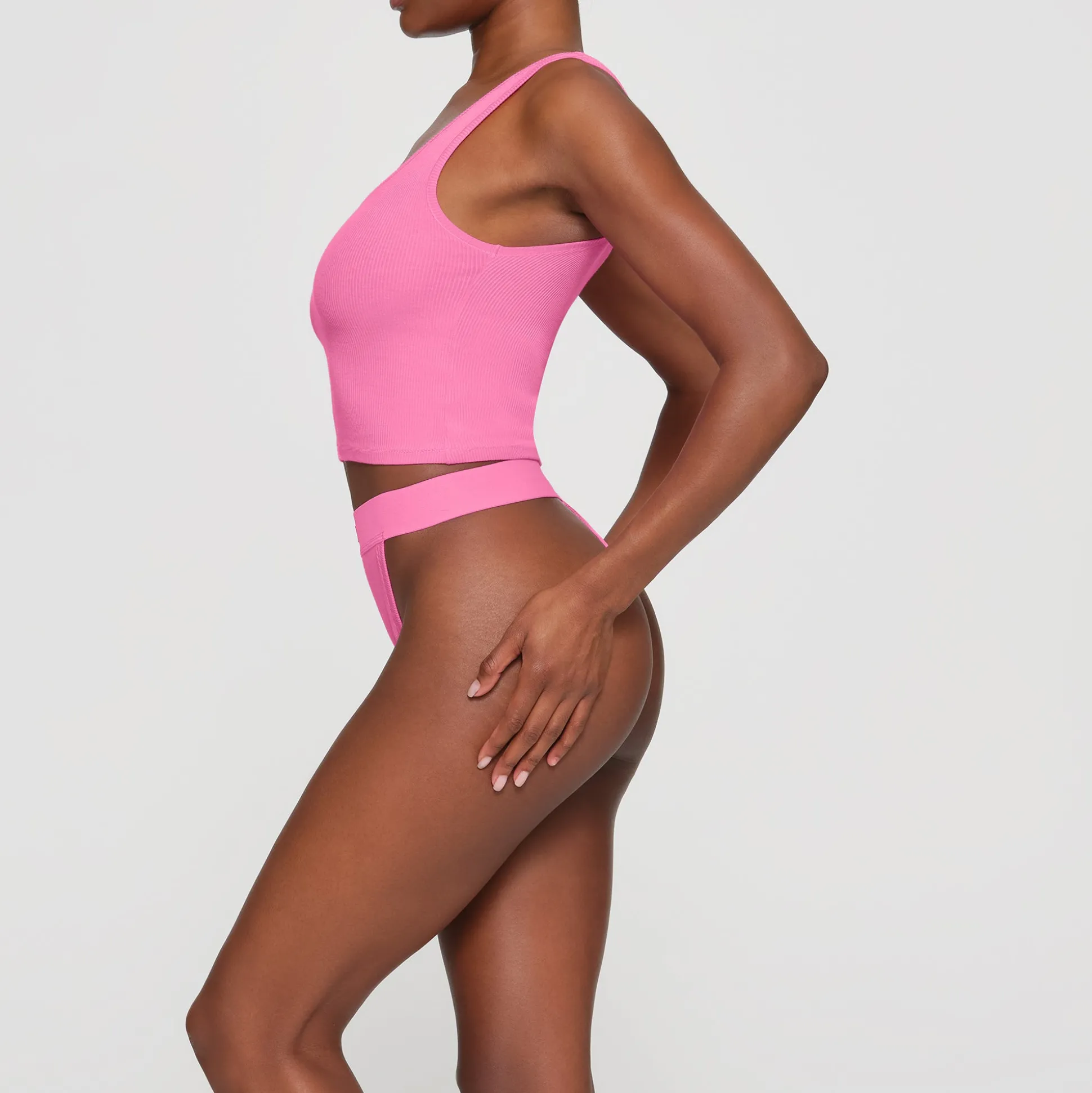 COTTON RIB TANK | SUGAR PINK