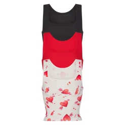 COTTON RIB TANK 3-PACK | HEART AND ARROW MULTI