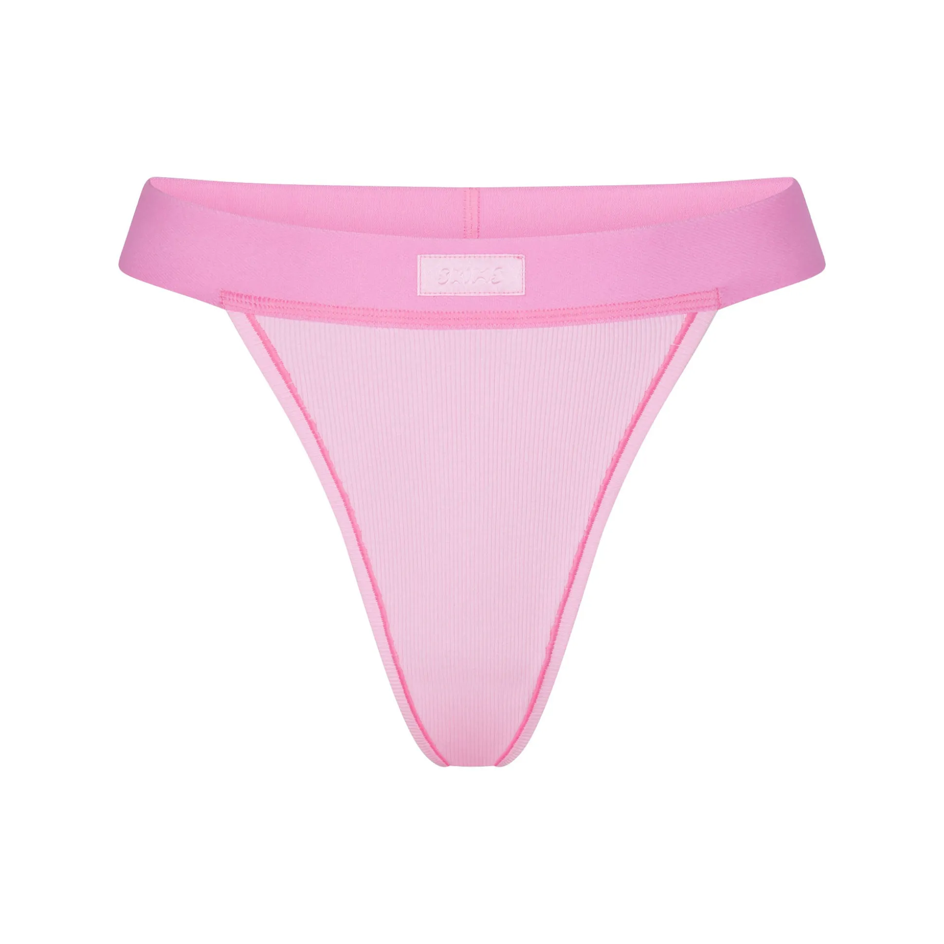 COTTON RIB THONG | BUBBLE GUM