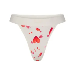 COTTON RIB THONG | MARBLE HEART AND ARROW
