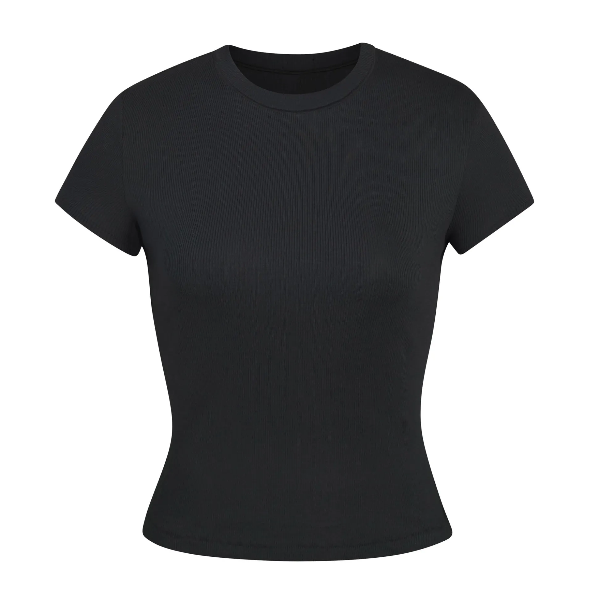 COTTON RIB T-SHIRT | SOOT