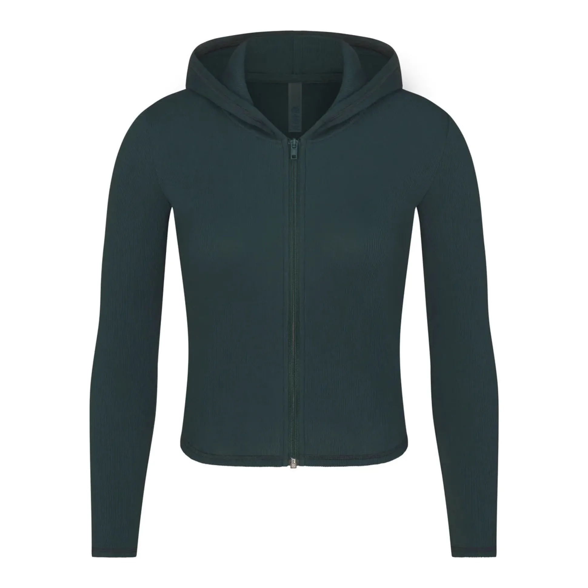 COTTON RIB ZIP UP HOODIE | SPRUCE MULTI