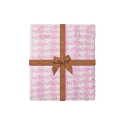 COZY KNIT BLANKET | PETAL HOUNDSTOOTH