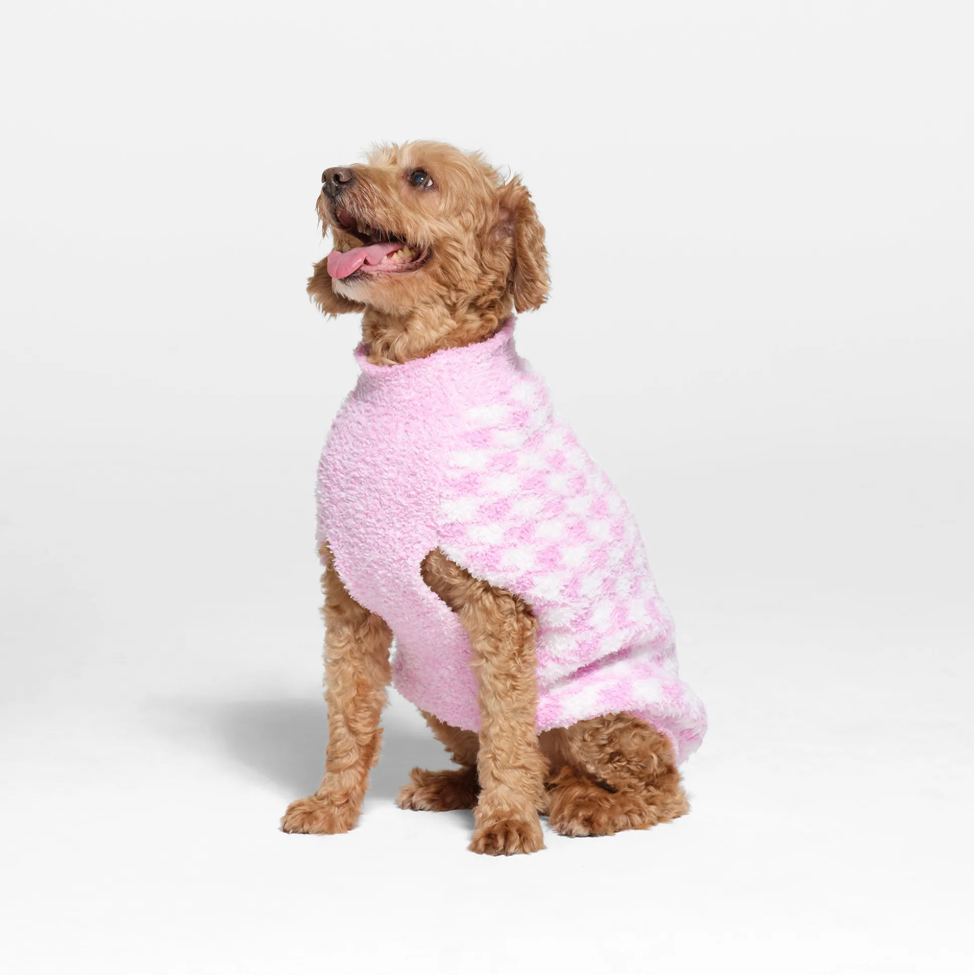 COZY KNIT PET SWEATER | PETAL HOUNDSTOOTH