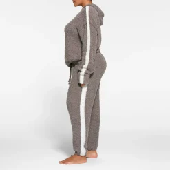 COZY KNIT UNISEX HOODIE | GREY CHALK MULTI