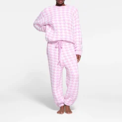 COZY KNIT UNISEX JOGGER | PETAL HOUNDSTOOTH