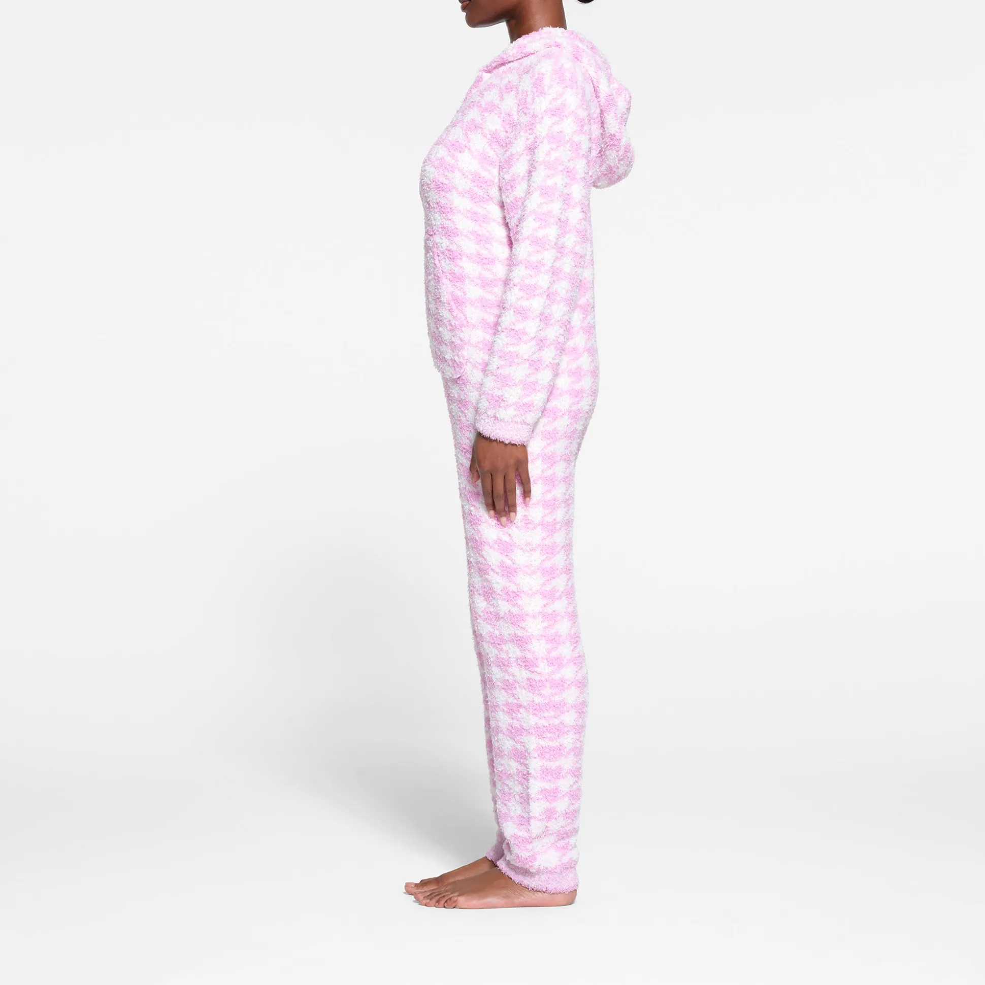 COZY KNIT UNISEX ONESIE | PETAL HOUNDSTOOTH