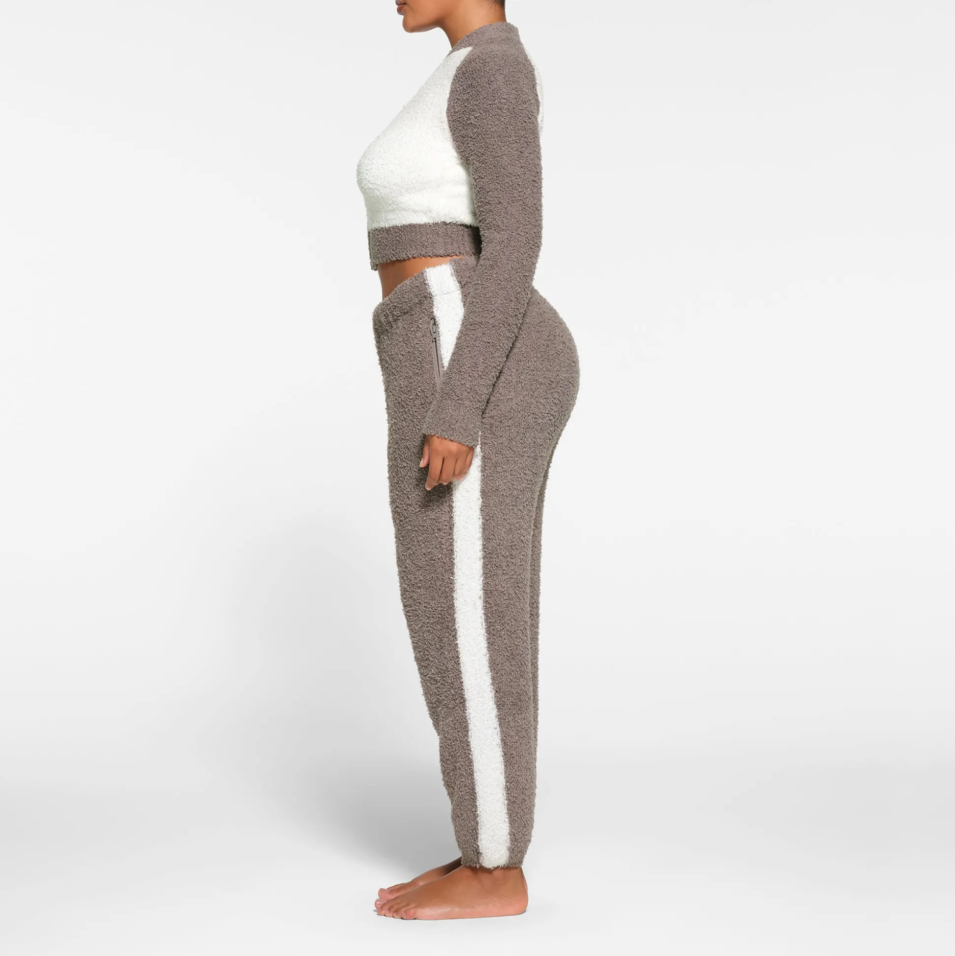 COZY KNIT ZIP UP | GREY CHALK MULTI
