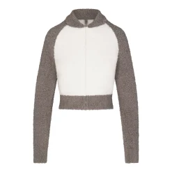 COZY KNIT ZIP UP | GREY CHALK MULTI
