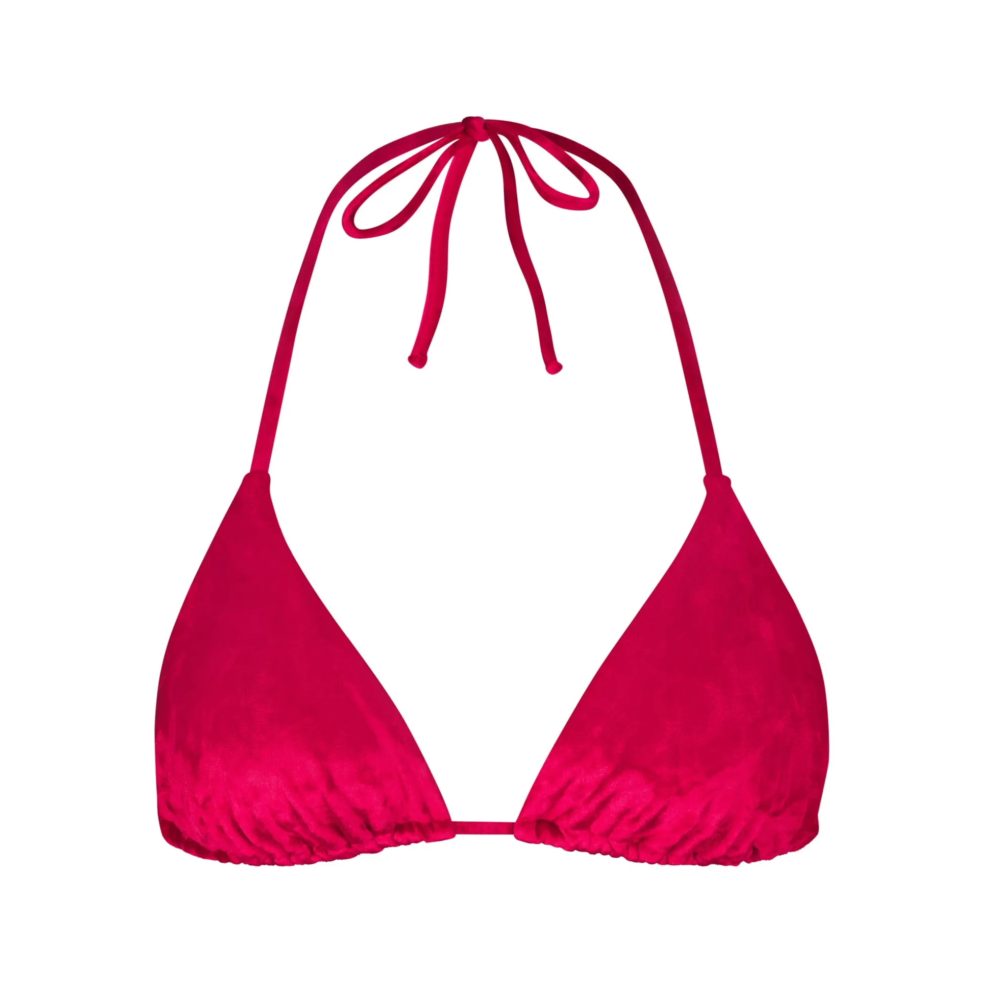 CRUSHED VELVET TRIANGLE BIKINI TOP | LIPS