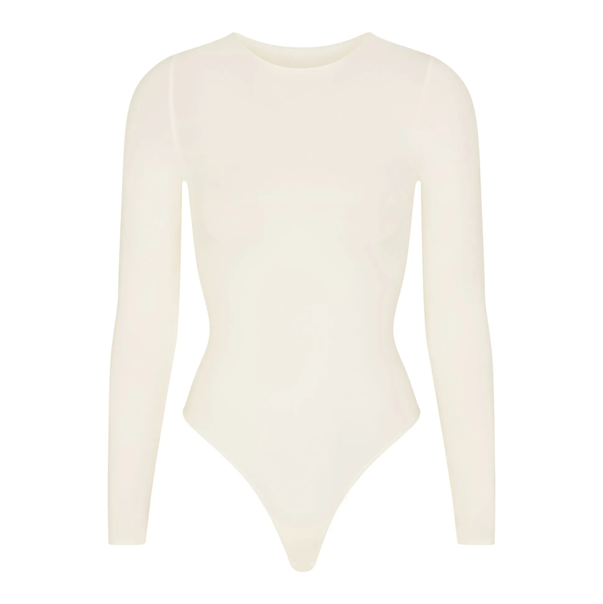 ESSENTIAL CREW NECK LONG SLEEVE BODYSUIT | ECRU