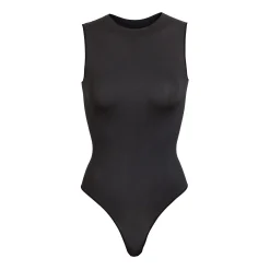 ESSENTIAL CREW NECK SLEEVELESS BODYSUIT | ONYX