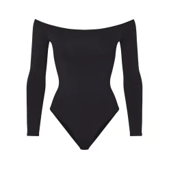 ESSENTIAL OFF THE SHOULDER BODYSUIT | ONYX