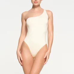 ESSENTIAL ONE SHOULDER BODYSUIT | ECRU