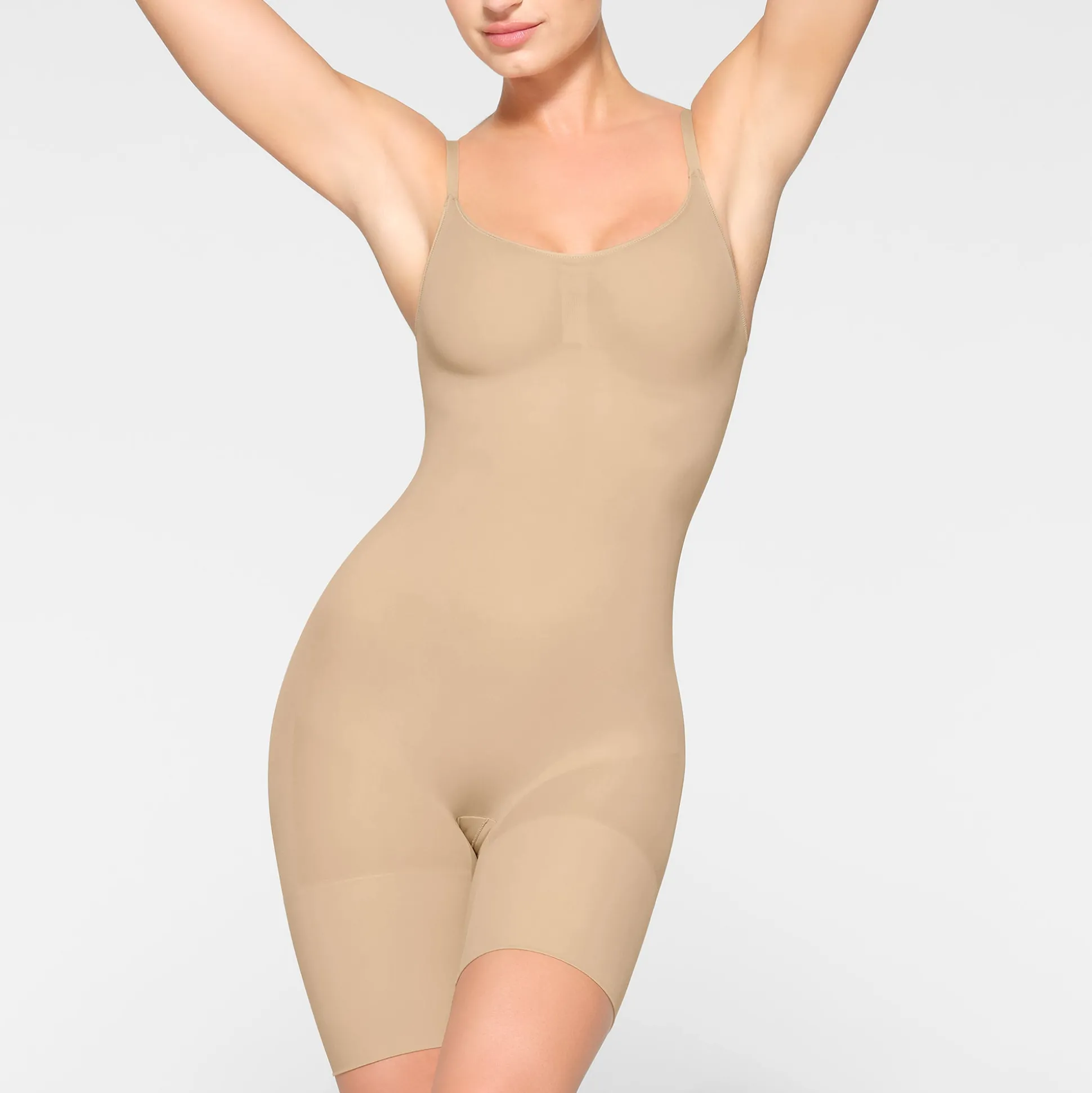 EVERYDAY SCULPT MID THIGH BODYSUIT | CLAY