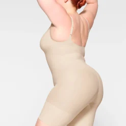 EVERYDAY SCULPT MID THIGH BODYSUIT | SAND