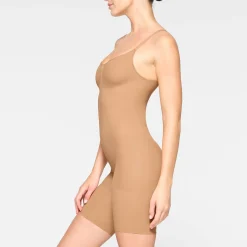 EVERYDAY SCULPT MID THIGH BODYSUIT | OCHRE
