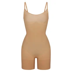 EVERYDAY SCULPT MID THIGH BODYSUIT | OCHRE