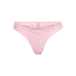 FITS EVERYBODY CORDED LACE DIPPED THONG | CHERRY BLOSSOM