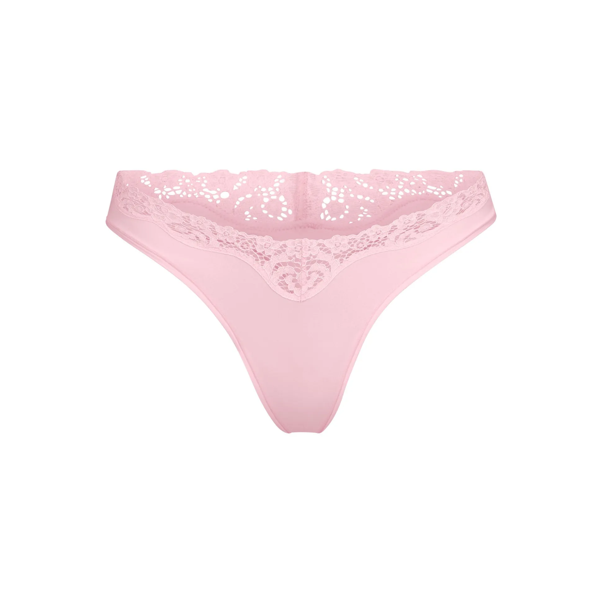 FITS EVERYBODY CORDED LACE DIPPED THONG | CHERRY BLOSSOM