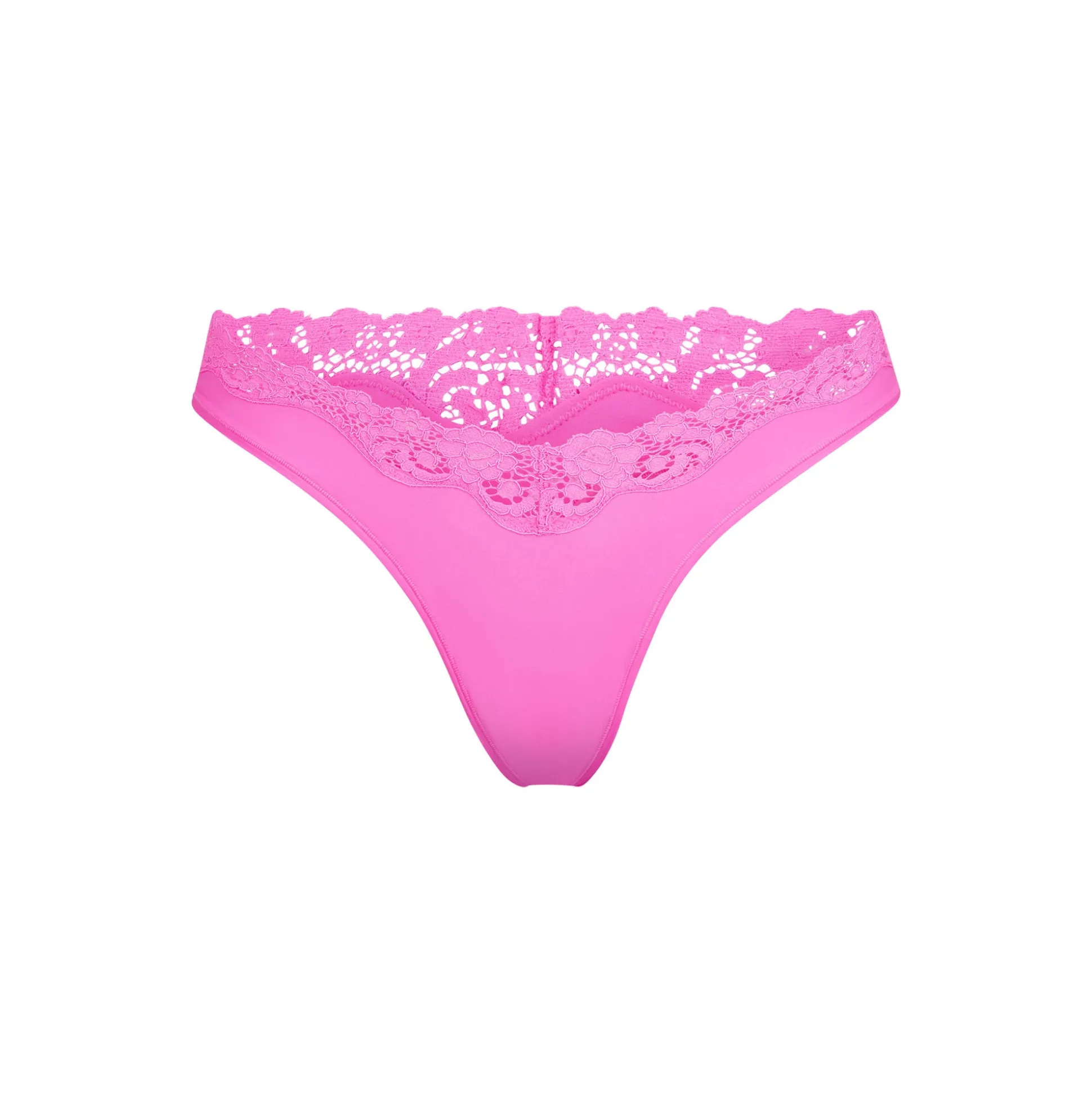 FITS EVERYBODY CORDED LACE DIPPED THONG | NEON ORCHID