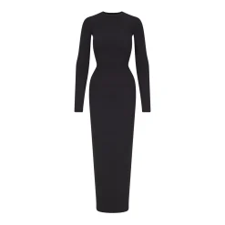 FITS EVERYBODY CREW NECK LONG SLEEVE DRESS | ONYX
