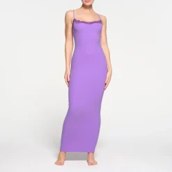 FITS EVERYBODY LACE LONG SLIP DRESS | ULTRA VIOLET TONAL