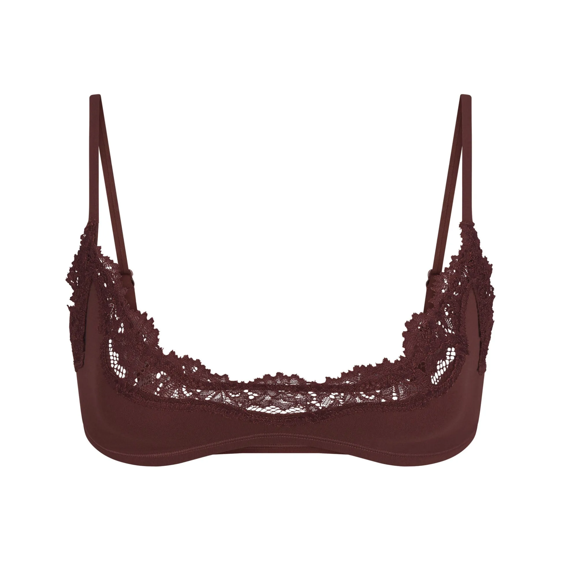 FITS EVERYBODY LACE SCOOP BRALETTE | COCOA
