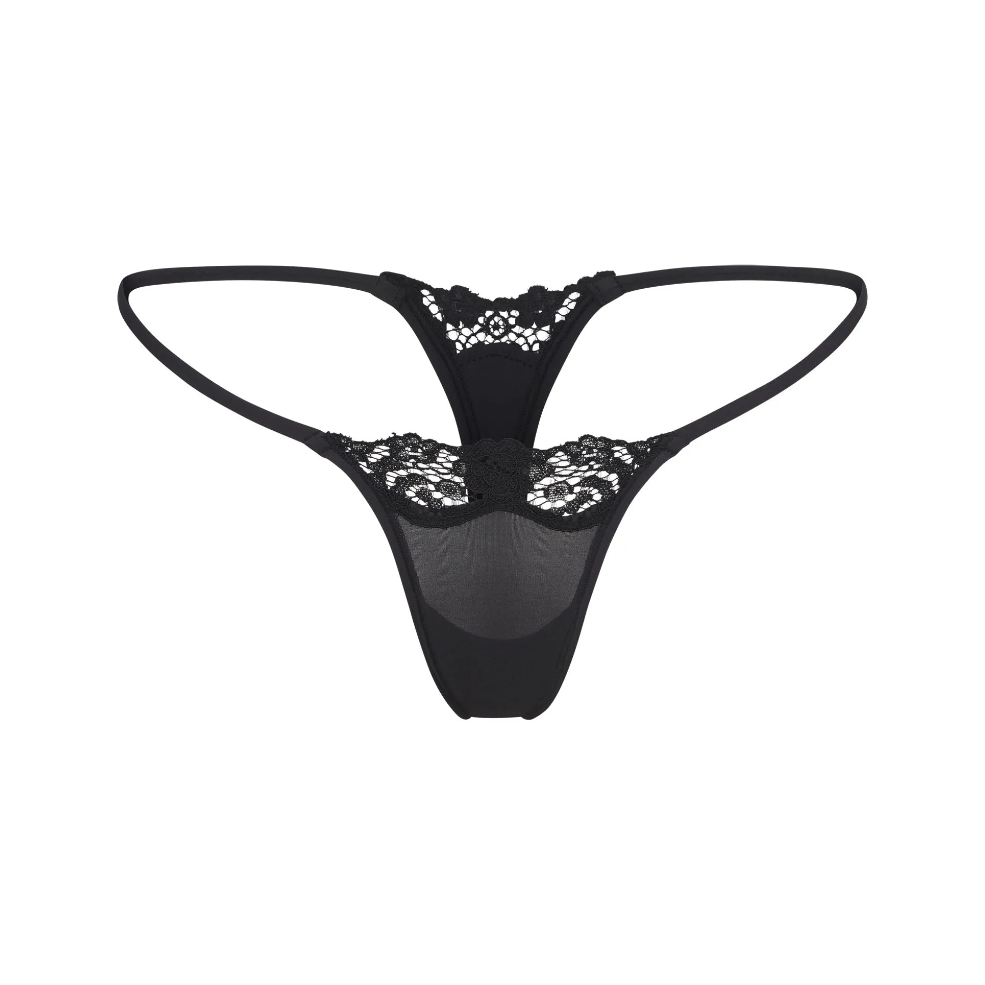FITS EVERYBODY LACE STRING THONG | ONYX