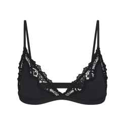FITS EVERYBODY LACE TRIANGLE BRALETTE | ONYX