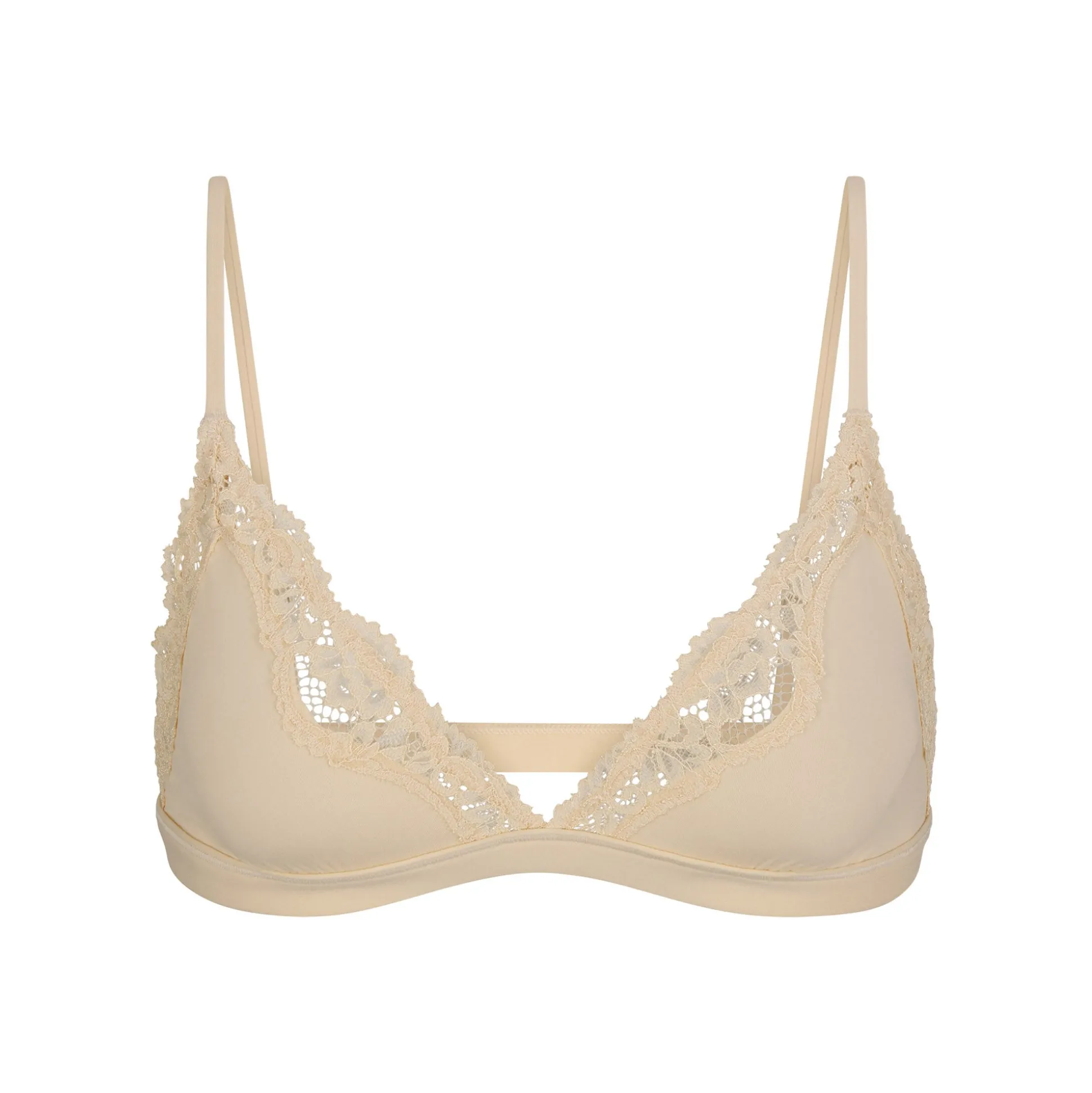 FITS EVERYBODY LACE TRIANGLE BRALETTE | SAND