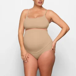 FITS EVERYBODY MATERNITY HIGH-WAISTED BRIEF | CLAY