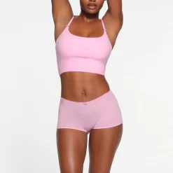 FITS EVERYBODY PICOT TRIM BOY SHORT | BUBBLE GUM