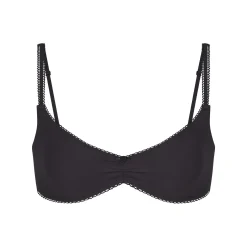 FITS EVERYBODY PICOT TRIM SKIMPY SCOOP BRALETTE | ONYX