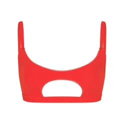 FITS EVERYBODY PICOT TRIM CUT OUT SCOOP BRALETTE | RUBY