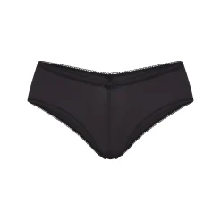 FITS EVERYBODY PICOT TRIM TANGA | ONYX