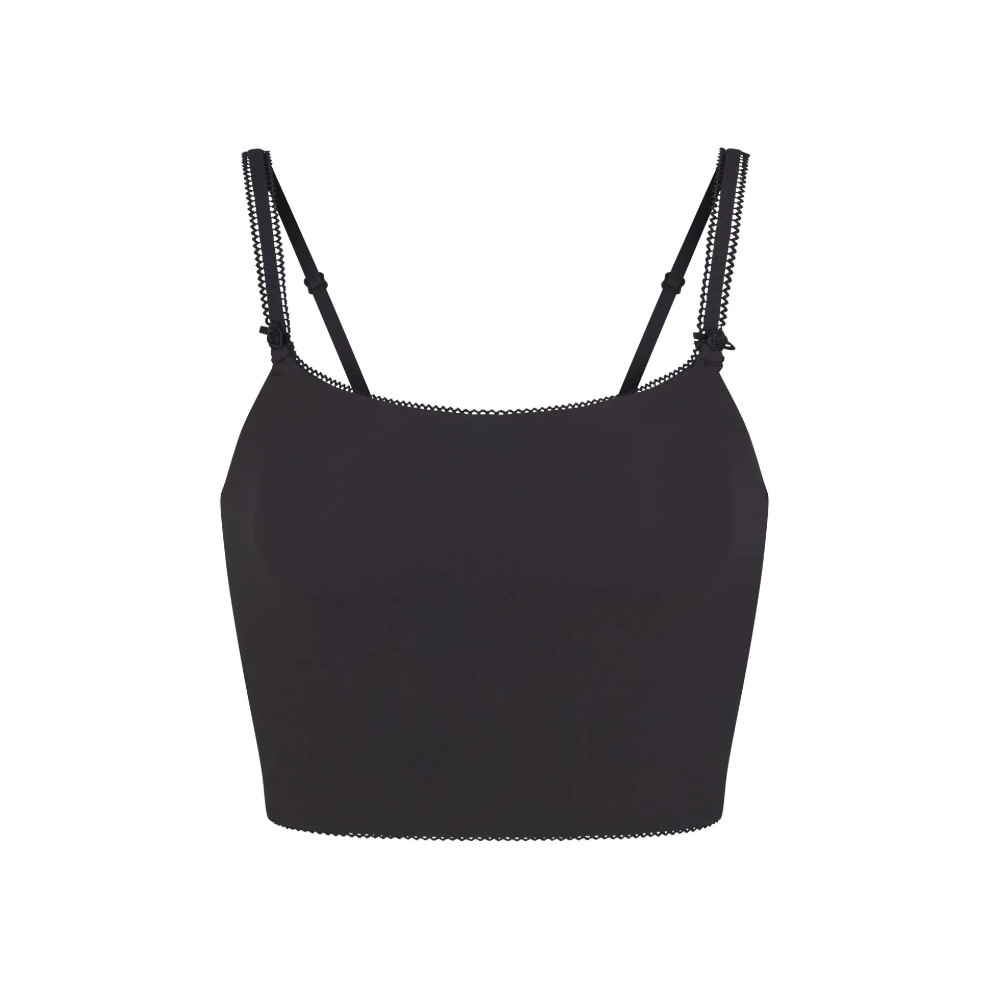 FITS EVERYBODY PICOT TRIM CROPPED CAMI | ONYX