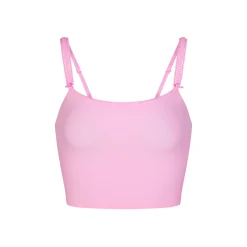 FITS EVERYBODY PICOT TRIM CROPPED CAMI | BUBBLE GUM
