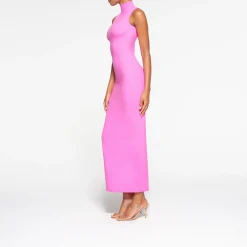 FITS EVERYBODY SLEEVELESS MOCK NECK DRESS | NEON ORCHID