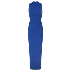 FITS EVERYBODY SLEEVELESS MOCK NECK DRESS | SAPPHIRE