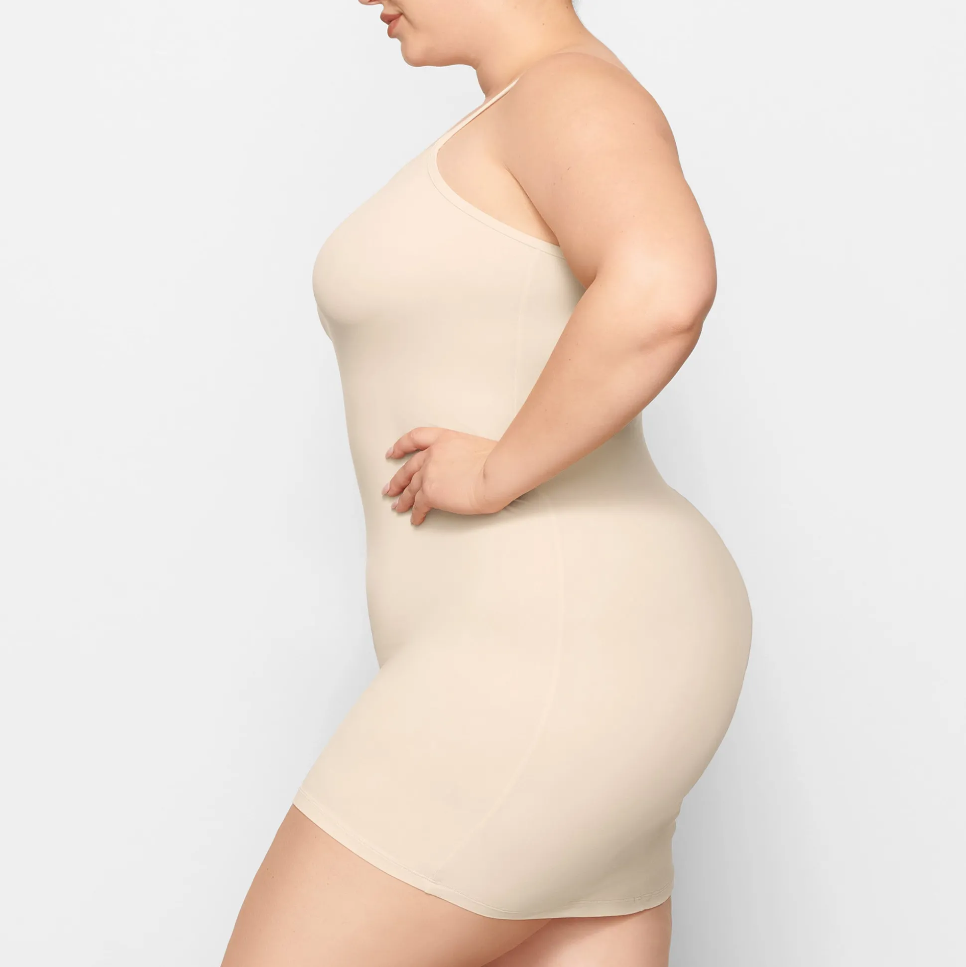 FITS EVERYBODY SLIP DRESS | SAND