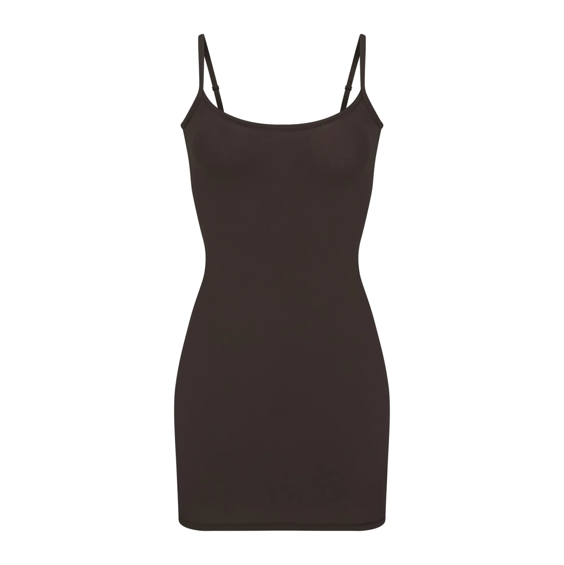 FITS EVERYBODY SLIP DRESS | ESPRESSO