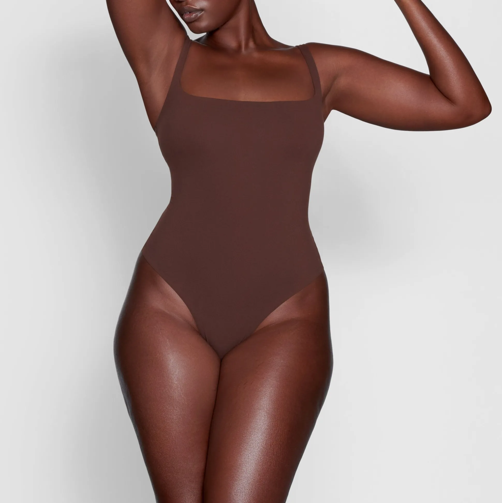 FITS EVERYBODY SQUARE NECK BODYSUIT | COCOA