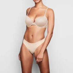 FITS EVERYBODY T-SHIRT PUSH UP BRA | CLAY