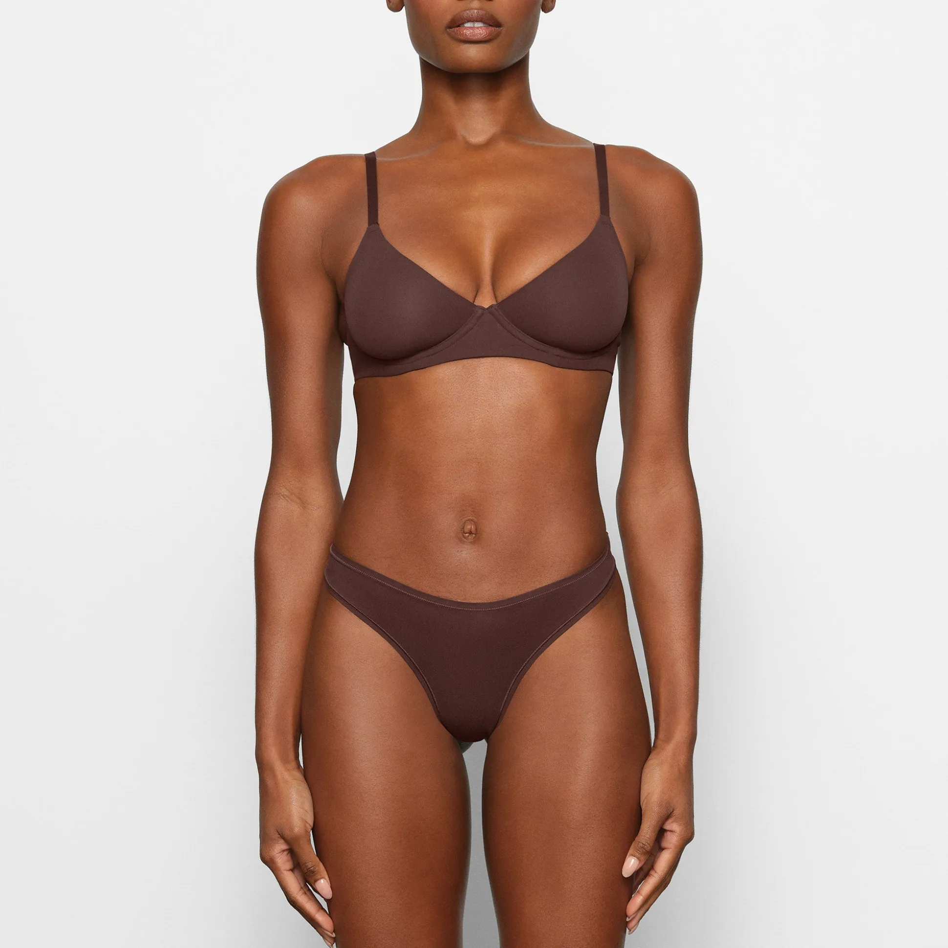 FITS EVERYBODY UNLINED DEMI BRA | COCOA